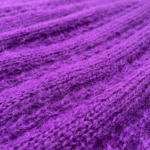 Vintage Purple Mohair Cardigan V Neck Sweater by Autograph | Size L/XL - Picture 10 of 13